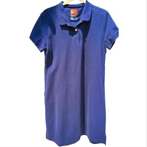 Nike Women's Blue Polo Dress With Pockets. EUC